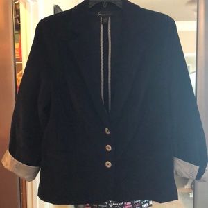Velvet jacket.  Perfect for work!  Navy color